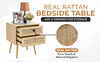 Modern 2- Draw Bedside Table - Light Brown