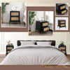 Modern Rattan 2-Draw Bedside Table - Black