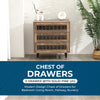 Modern 3-Drawer Chest of Drawers - Brown