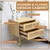 Modern 2- Draw Bedside Table - Light Brown