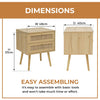 Modern 2- Draw Bedside Table - Light Brown