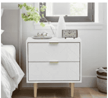 White bedside table bedside cabinet