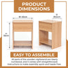 wooden bedside table - slim bedside cabinet - bedside drawer