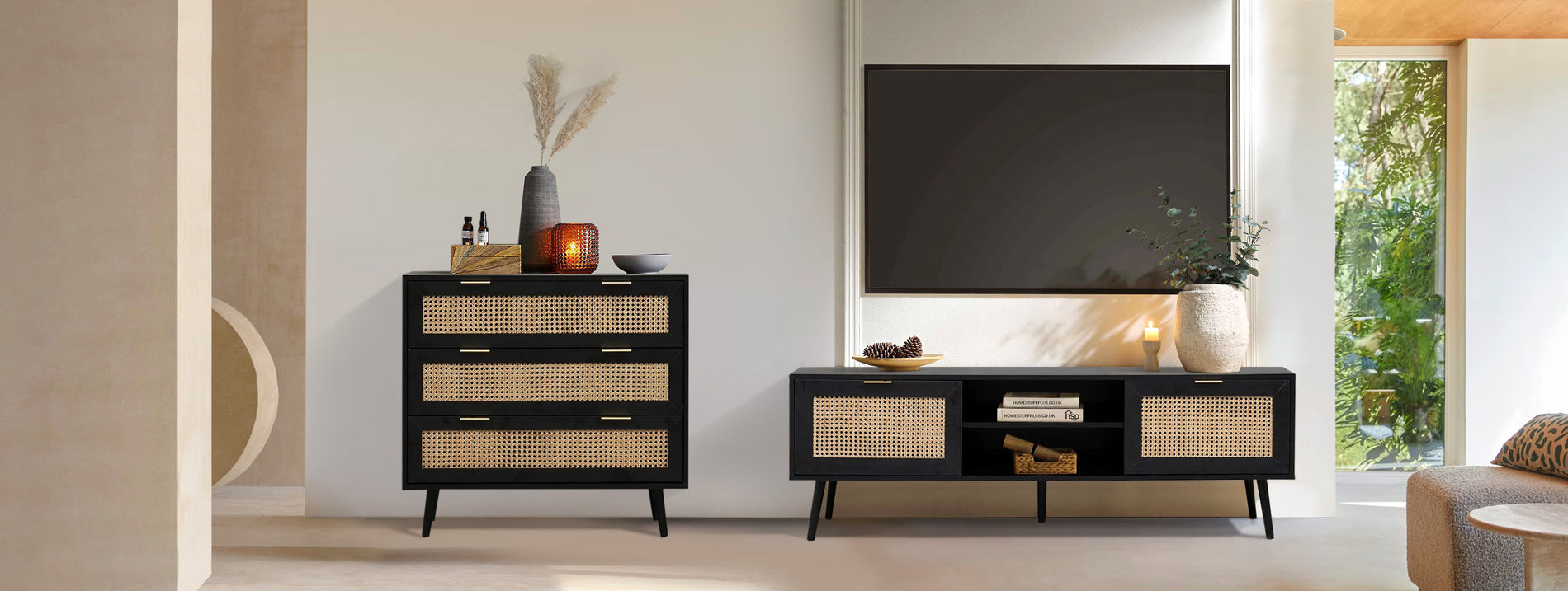 matching chest of drawer and tv stand - bedroom furniture - hallway furniture