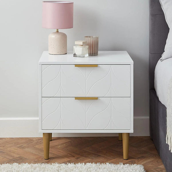 White bedside table for bedroom bedside cabinet white bedside table with 2 drawers