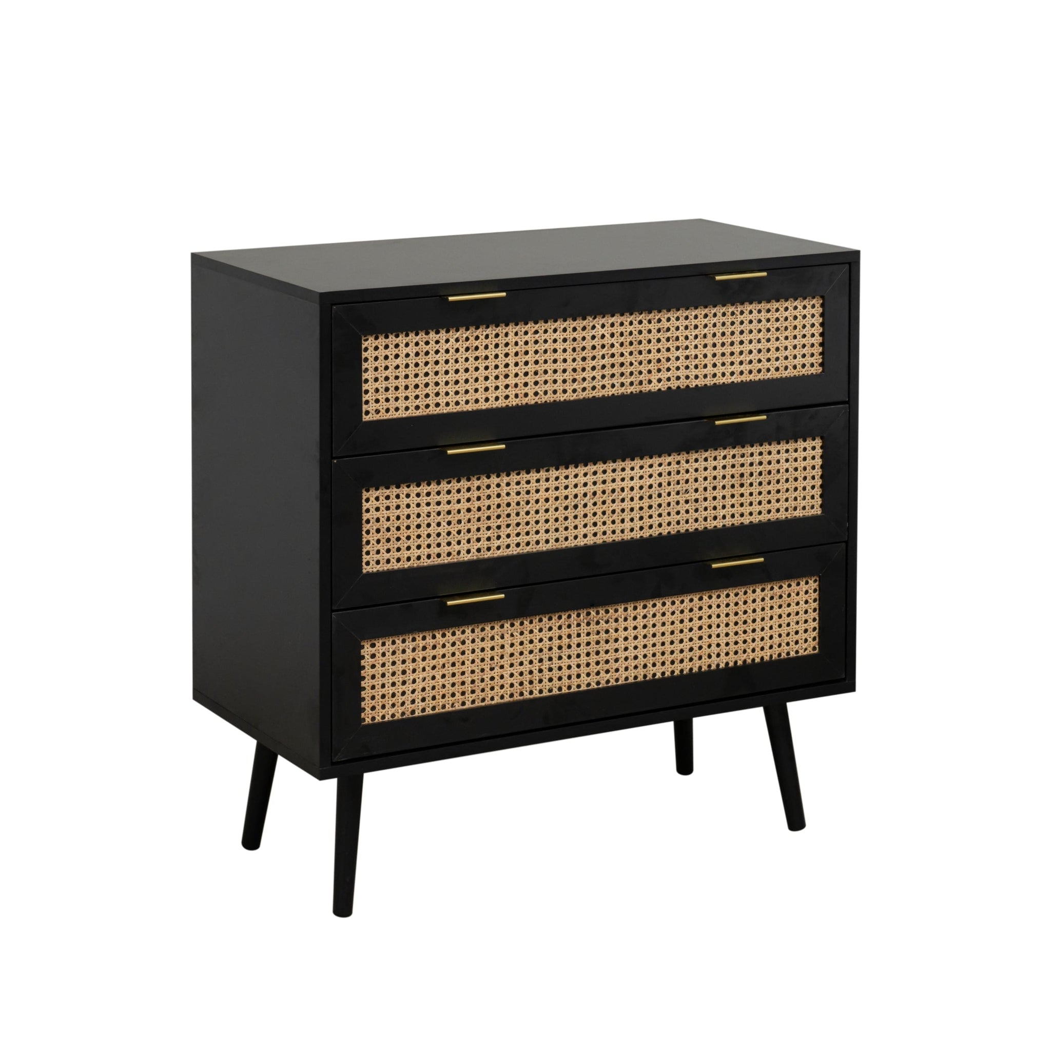 Black Rattan Chest of Drawers 3 Drawer Storage Unit | Modern Black C | Home Stuff Plus Black Rattan Chest of Drawers 3 Drawer Storage Unit | Modern Black C | Home Stuff Plus