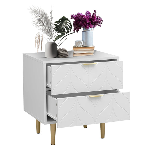white bedside table - night stand